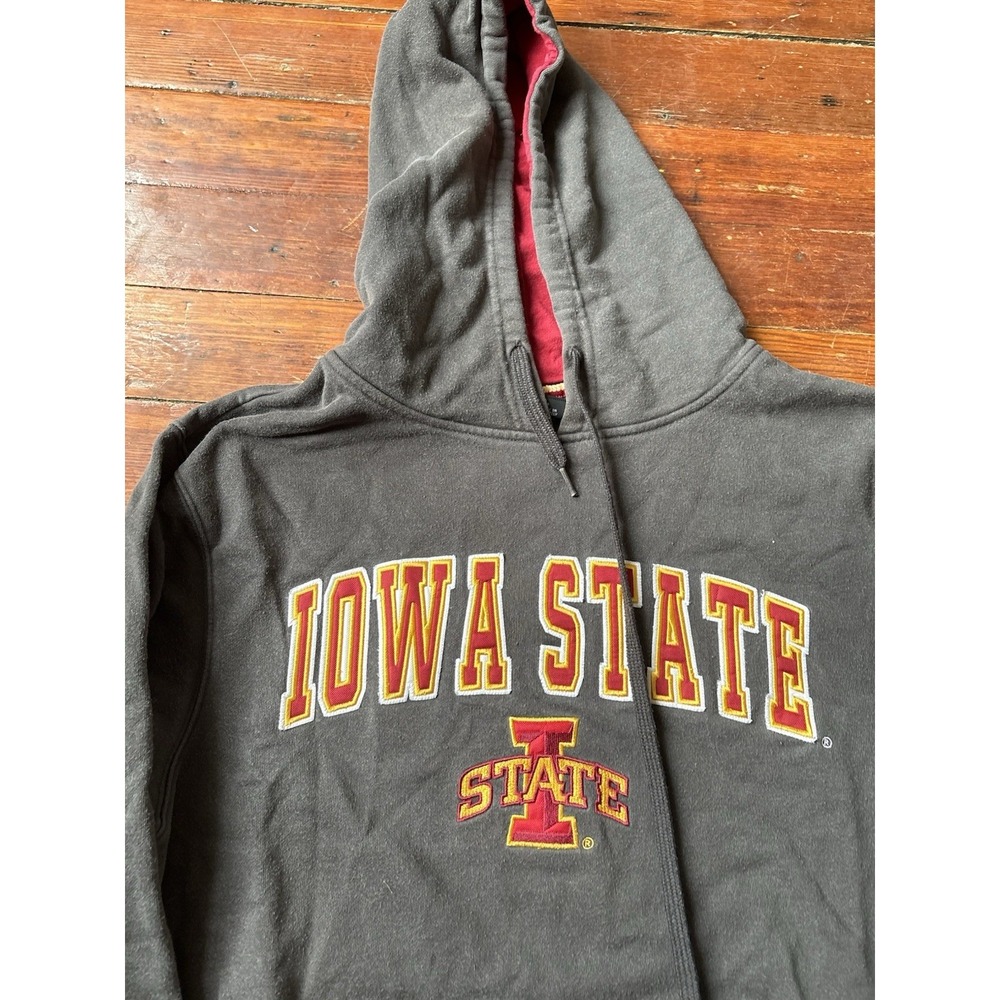 Iowa State Cyclones Graphic Gray Hooded Sweatshirt Hoodie Men's Size Large - Picture 3 of 6